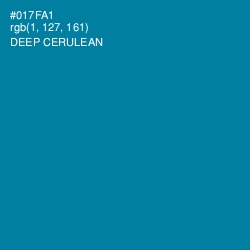 #017FA1 - Deep Cerulean Color Image